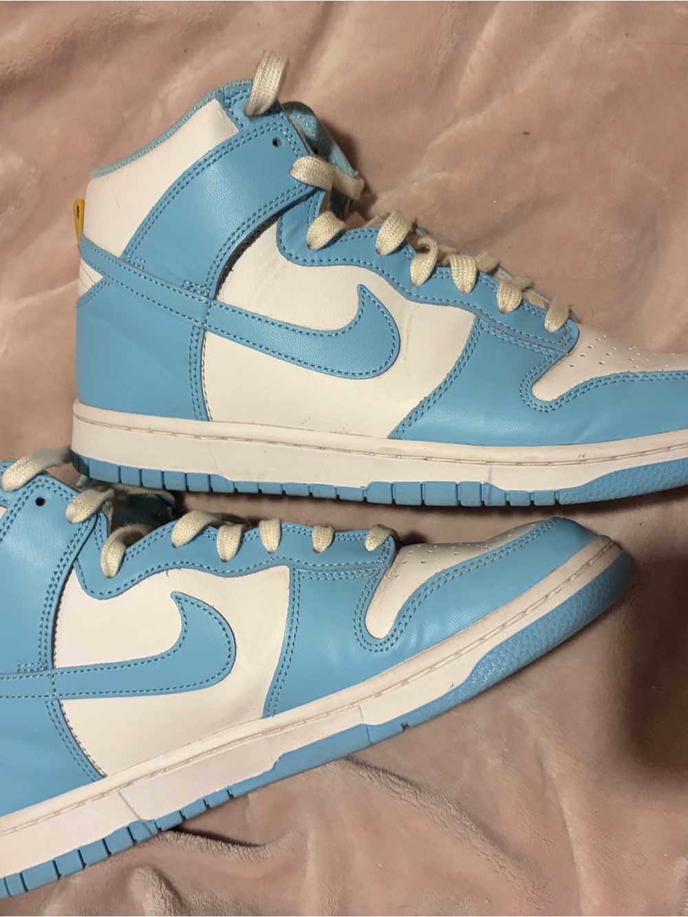 Nike High-Top Sneakers in Light Blue and White